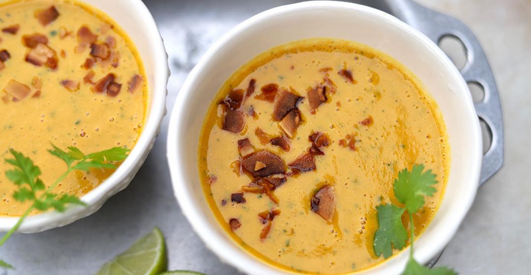 Spiced Red Lentil and Sweet Potato Soup