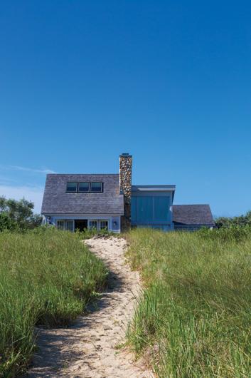 The “Flip-flop” house in Aquinnah reflects its up-Island surroundings.