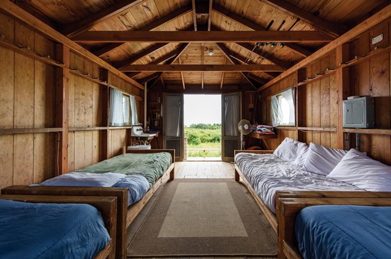 A simple yet classic bunkhouse was kept intact.