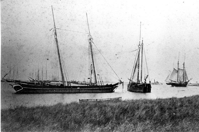 During the nineteenth century, Holmes Hole (Vineyard Haven) was a busy harbor frequented by vessels plying the coastal trade.