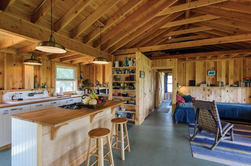 Inside, it now feels airy and modern.