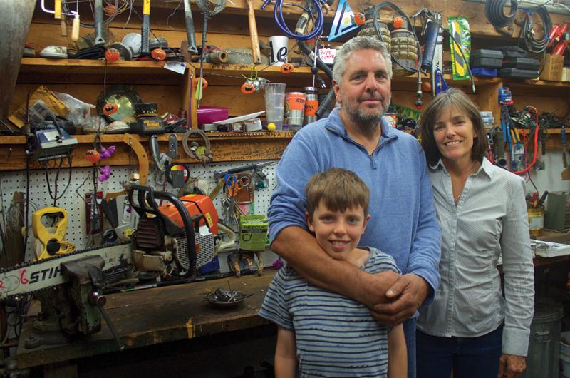 Mark, with his wife and business partner, Sue, and their son, Mark Jr.