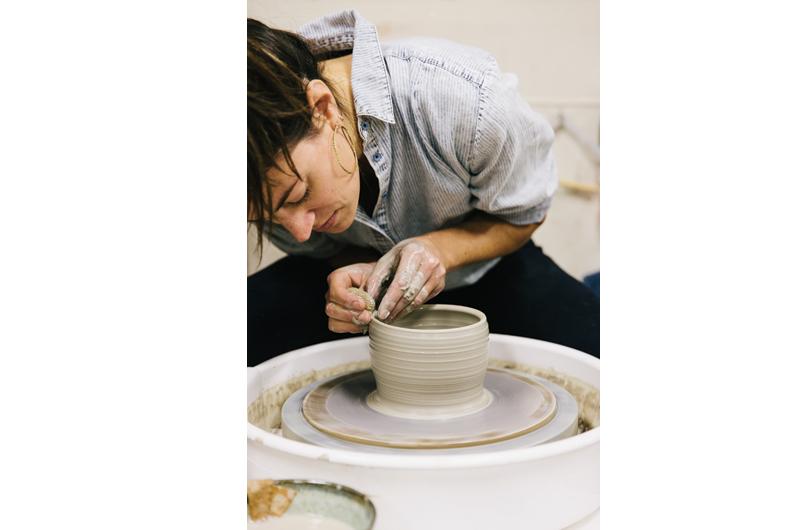 When not designing brand logos (below) Lainey Fink pursues her passion: pottery.