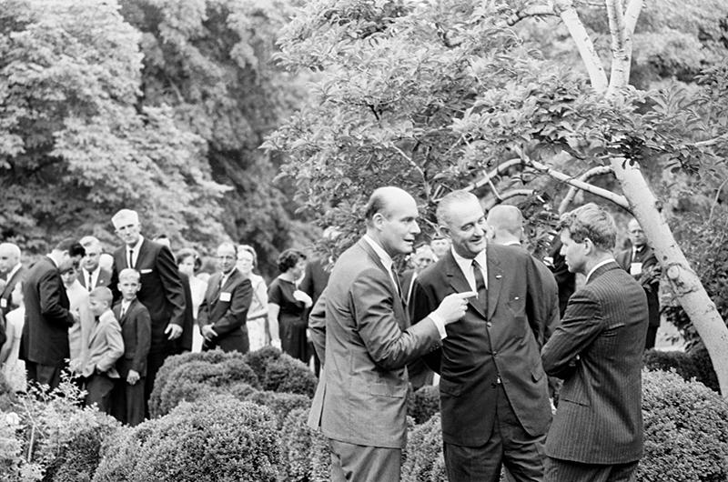 When Robert Kennedy announced his intention to run for president, Katzenbach (left) took over as President Johnson’s attorney general.