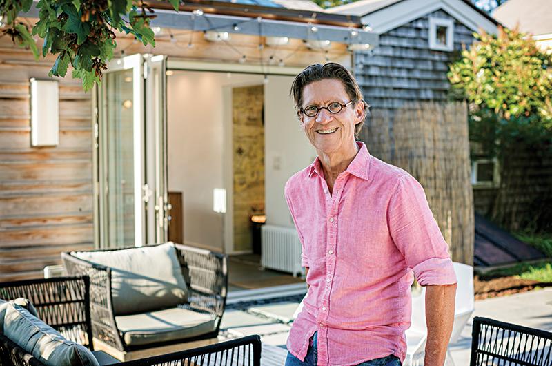James Bradberry on his outdoor patio.