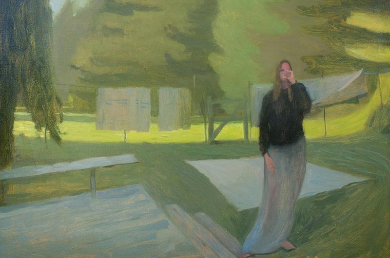 Laura, Music Street House, oil on canvas, 30 x 40 inches.