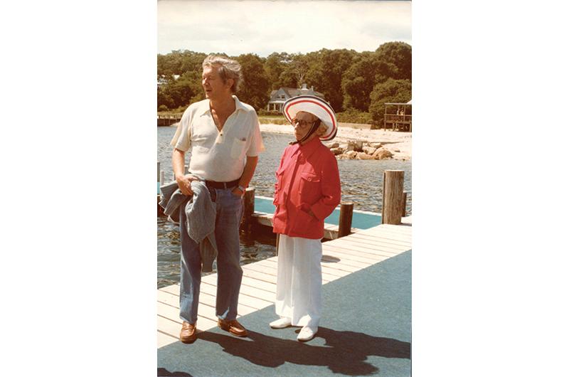 Lillian Hellman with the novelist William Styron at the Vineyard Haven Yacht Club in the 1970s.