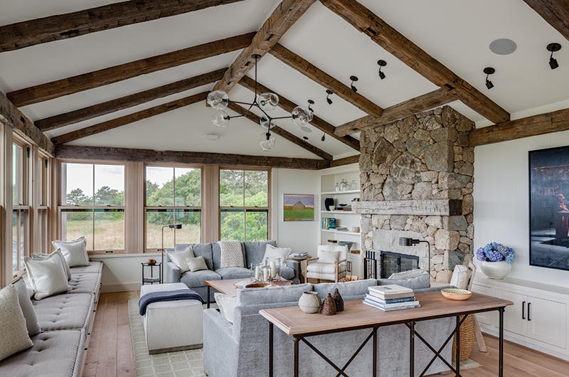 Neutral colors and textiles are designed to work for all four seasons.