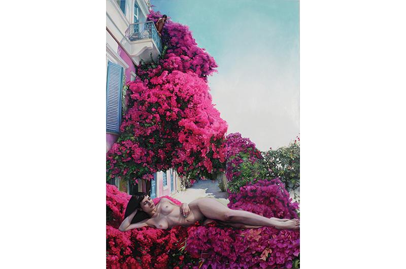 Lookers (POV series), oil on linen, 48 x 68 inches.