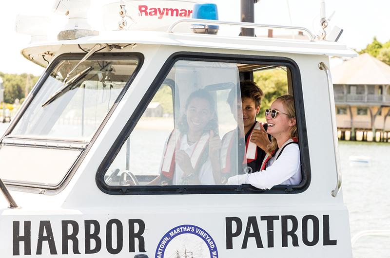 One of his favorite aspects of the job: teaching a new generation how to work on the Edgartown waterfront.