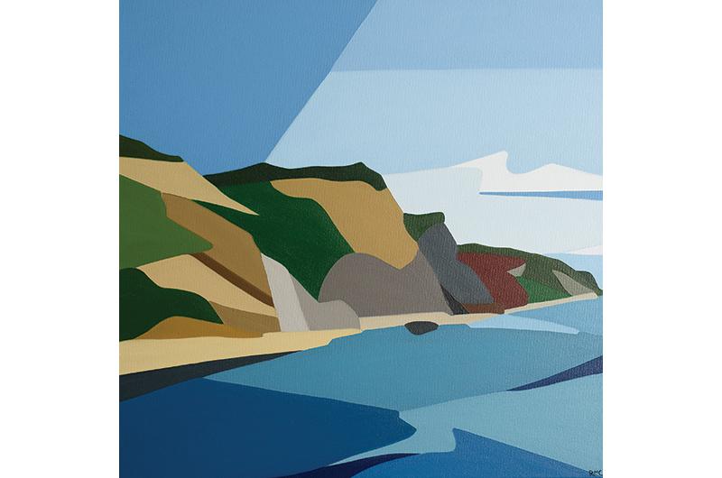 In the Water, oil on canvas, 20 x 20 inches.