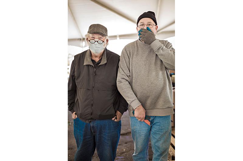 Father Michael Nagle and facility manager Joe Capobianco of the Good Shepherd Parish.