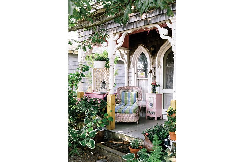 Harris’s family’s gingerbread cottage in Oak Bluffs.
