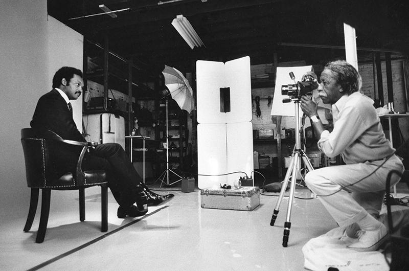 Littles organized this photo shoot between Jesse Jackson and photographer Gordon Parks.