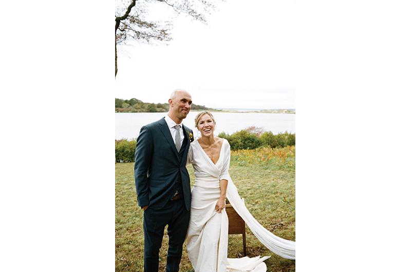 Josh Vag and Ruby Hoy (top left) were married on the Vineyard in October 2019.