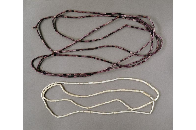 The exchange of strings of wampum, such as those pictured here, was a common element of Native American diplomacy in the region.