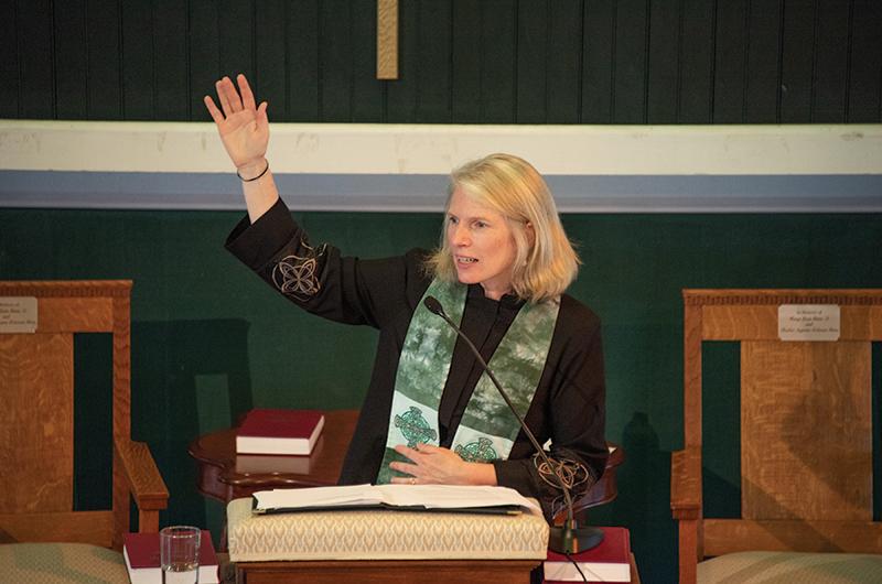The Reverend Cathlin Baker of the First Congregational Church of West Tisbury.