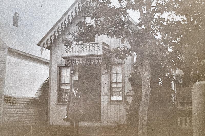 Jackson in front of his cottage in the Camp Ground, circa late 1800s.