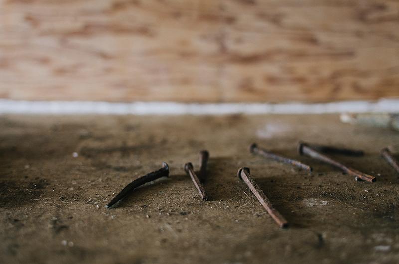 Iron nails and hardware in the seaside home are in near-perfect condition.