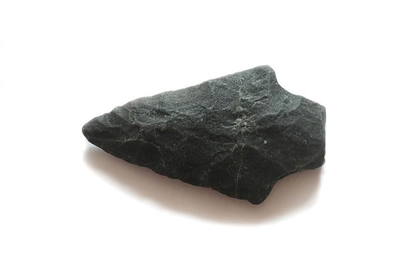 An arrowhead found along the Island’s shoreline.
