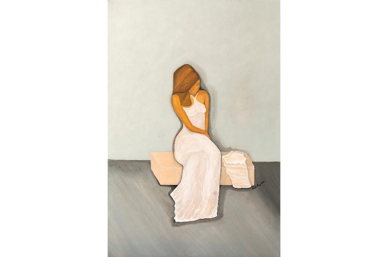 Paula Price, Solitude, oil on canvas, 24 x 36 inches.