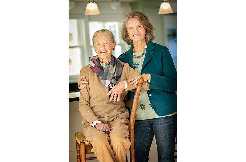 Sisters Rosalee Barnes McCullough and Margot Barnes Goodwin, the house’s owner.