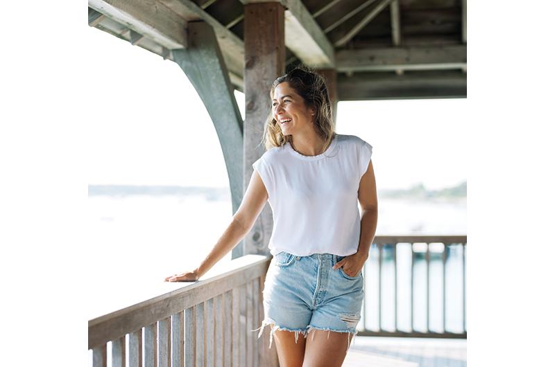One of Emma Lovewell’s favorite Island destinations is the historic Vose Boathouse on Edgartown Harbor, which is owned by her extended family.