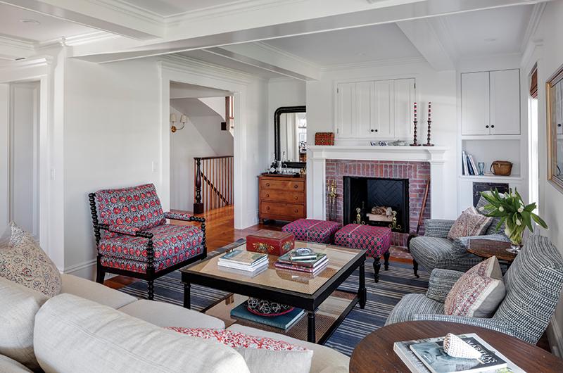 Builders were able to salvage and repurpose the 1840s pine floorboards, old doors, doorknobs, and most of the central staircase.