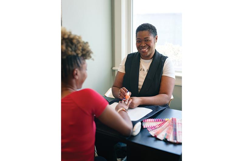 Polish makes perfect for Best
Mani/Pedi winner Caleen Abraham, owner of Caleen’s Day Spa.