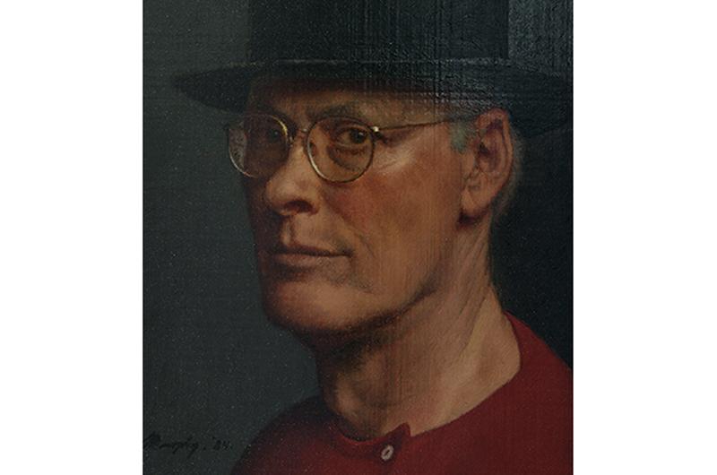 Self-Portrait, oil on panel, 1984. Private collection.