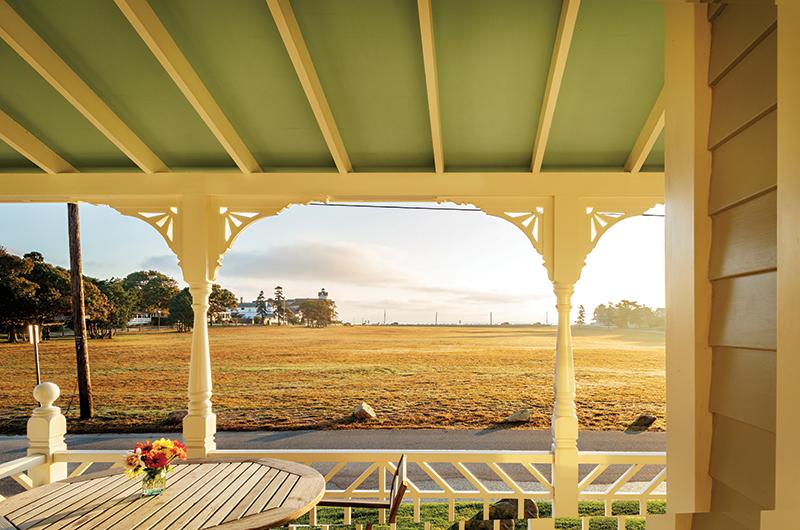 “There’s the golf course and there’s the swimming pool,” Clare Barnes would say of the home’s location on Waban Park overlooking Nantucket Sound.