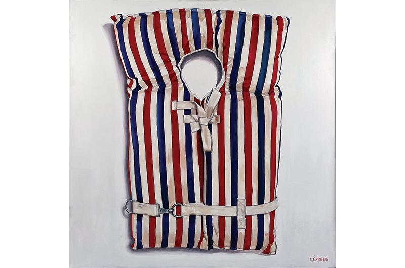 Chris Craft, oil on canvas, 48 x 48 inches.