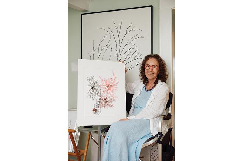 Corinna Kaufman collects most of her materials near her Aquinnah home, which is also home to her gallery and studio space.
