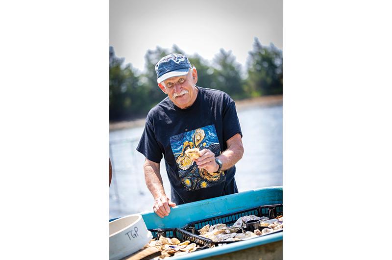 Rick Karney, former director of the Martha’s Vineyard Shellfish Group, has been monitoring Island oysters for signs of dermo since the 1980s.