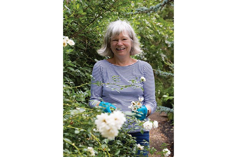 Susan Hobart relies on textured plants in her deer-resistant garden.