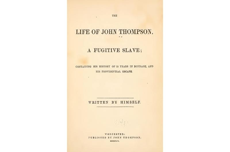 The title page from Thompson’s book, originally published in 1856.
