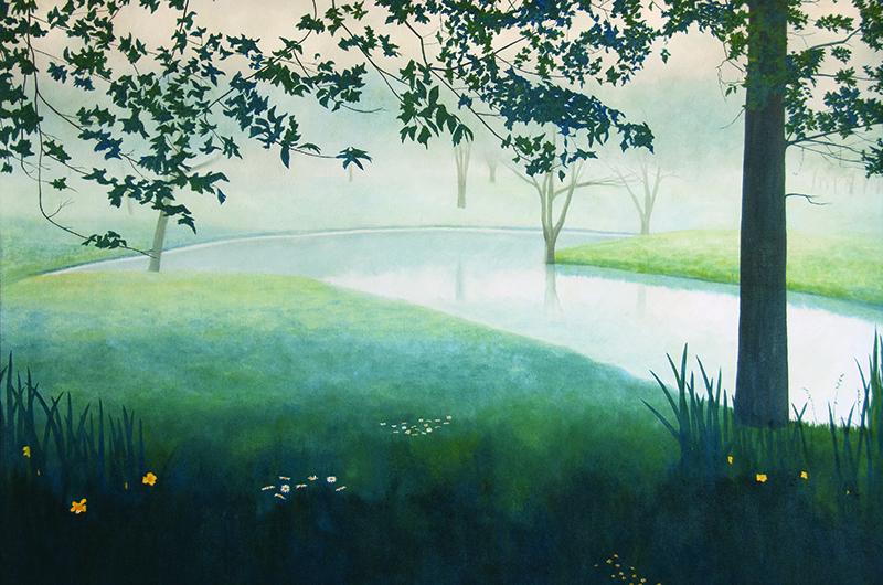 Turtlebrook Pond, oil on linen, 30 x 40 inches.