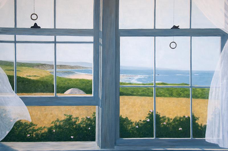 Window over Squibnocket, oil on linen, 30 x 40 inches.
