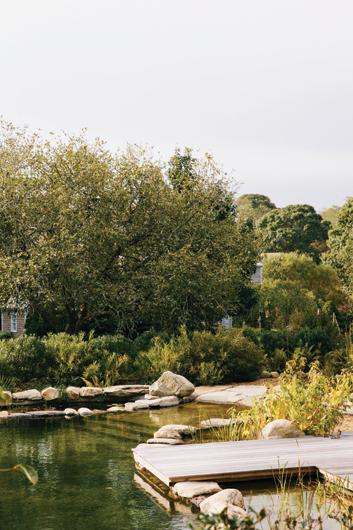 The home’s original rectangular pool was replaced with a more natural-looking one, surrounded by local stones, native plants, and chemical-free filtering pools.